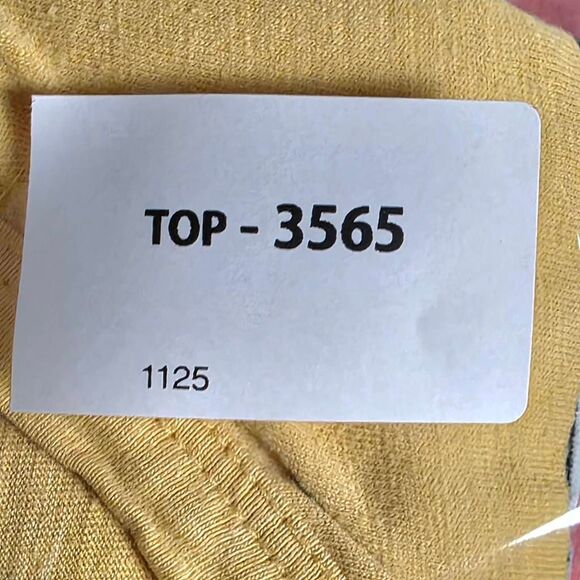 Maurices 24/7 Mustard Stripe Henley Top XS - Picture 6 of 6